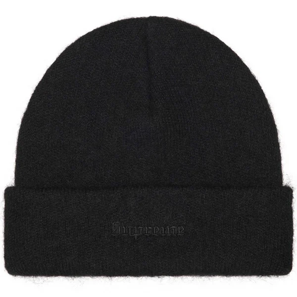 Supreme Mohair Beanie - Black (front)