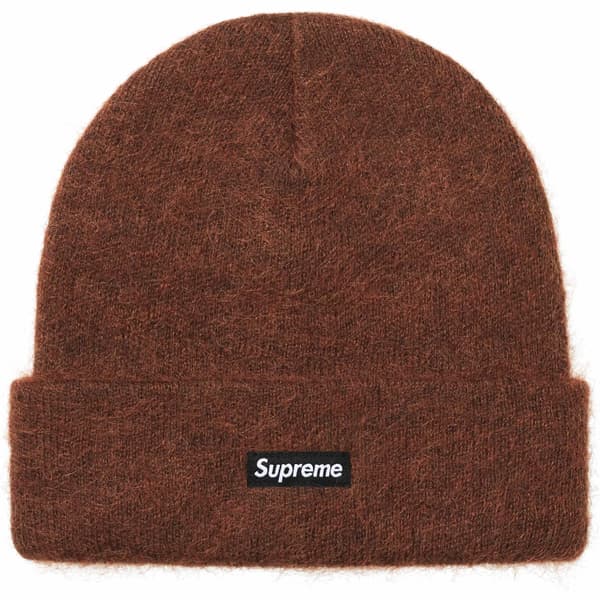 Supreme Mohair Beanie - Dark Brown (front)