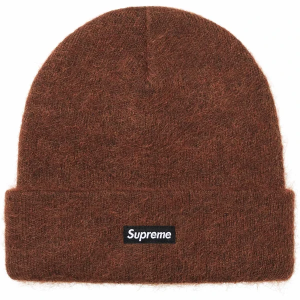 Supreme Mohair Beanie - Dark Brown (front)
