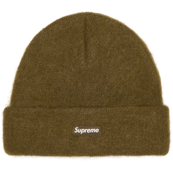 Supreme Mohair Beanie - Dark Khaki (front)