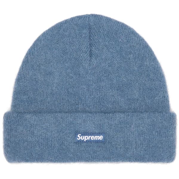 Supreme Mohair Beanie - Dark Slate (front)