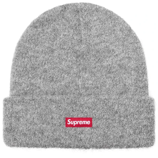 Supreme Mohair Beanie - Heather Grey (front)