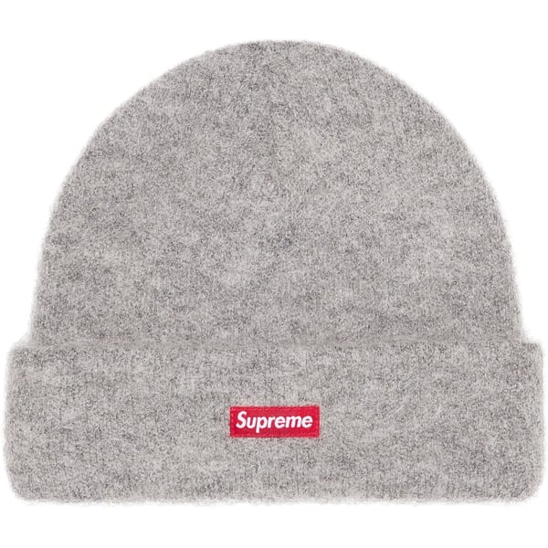 Supreme Mohair Beanie - Heather Grey (front)
