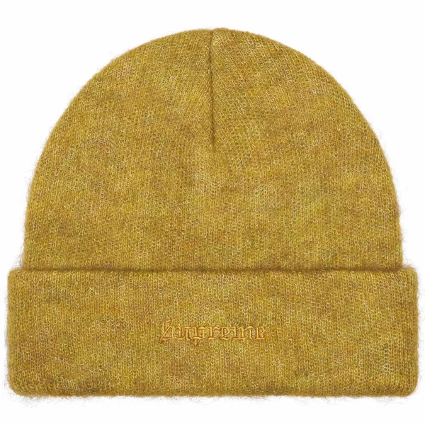 Supreme Mohair Beanie - Mustard (front)