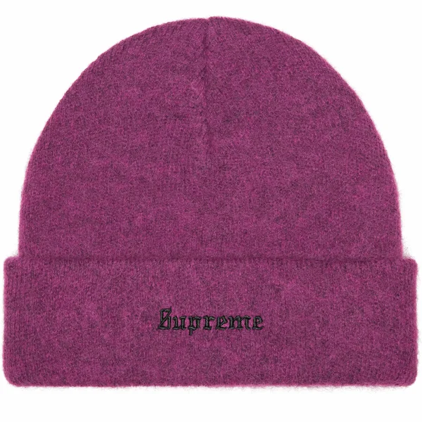Supreme Mohair Beanie - Plum (front)