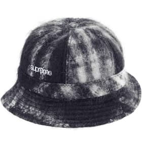 Supreme Mohair Plaid Bell Hat Black