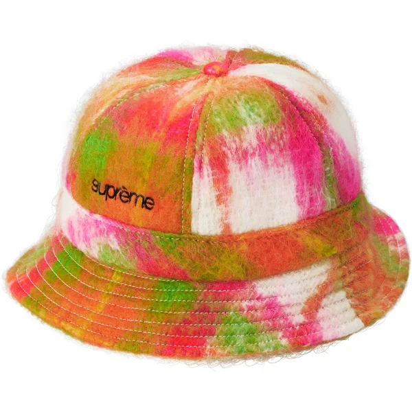 Supreme Mohair Plaid Bell Hat - Multicolor (front)