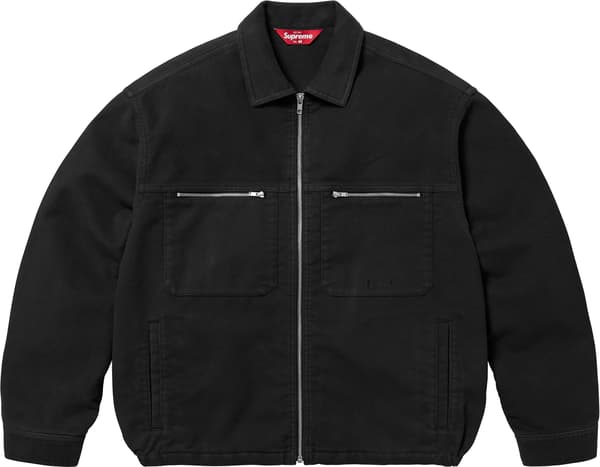 Supreme Moleskin Work Jacket - Black (front)
