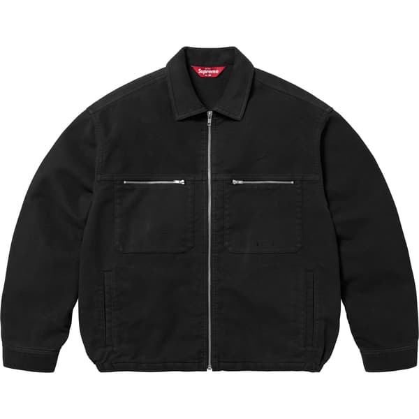 Supreme Moleskin Work Jacket - Black (front)