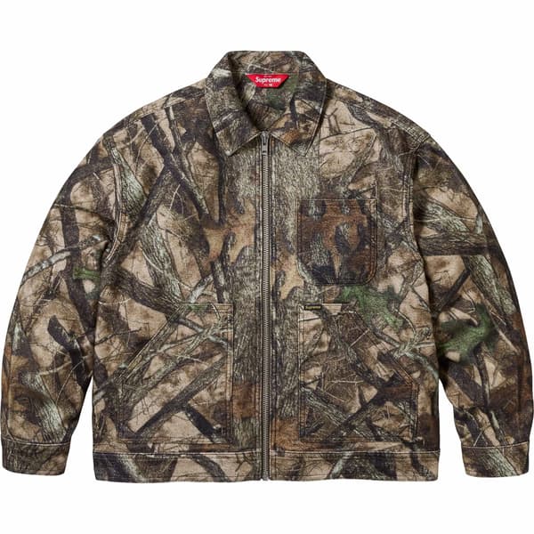Supreme Moleskin Work Jacket - Camo (front)