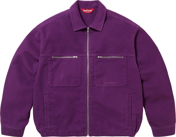 Supreme Moleskin Work Jacket - Purple (front)