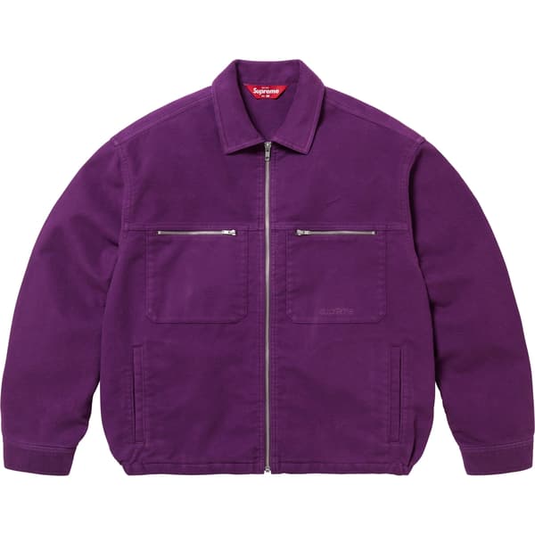 Supreme Moleskin Work Jacket - Purple (front)