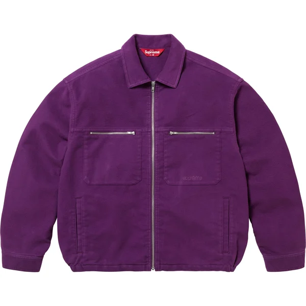 Supreme Moleskin Work Jacket - Purple (front)
