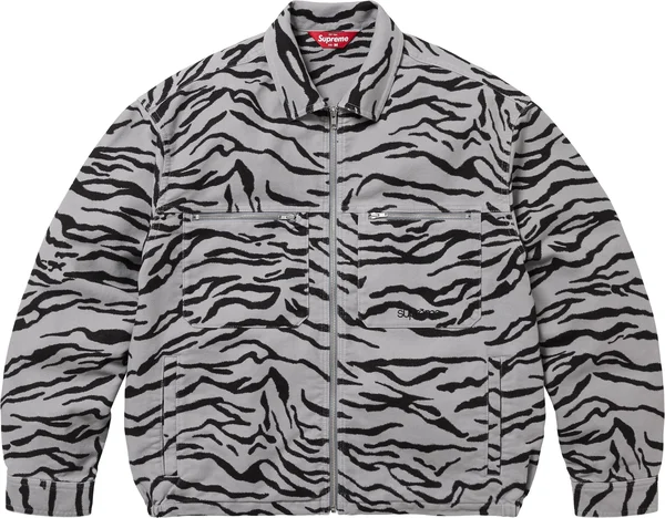 Supreme Moleskin Work Jacket - Zebra (front)