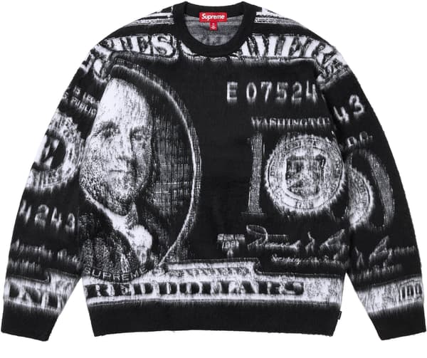 Supreme Money Sweater - Black (front)