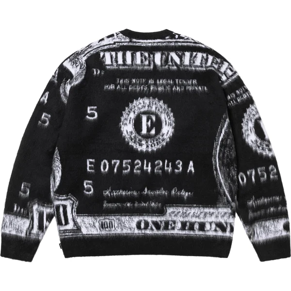 Supreme Money Sweater - Black (front)