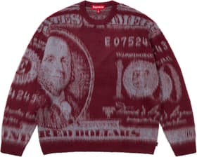 Supreme Money Sweater Burgundy