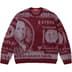 Supreme Money Sweater - Burgundy (front)