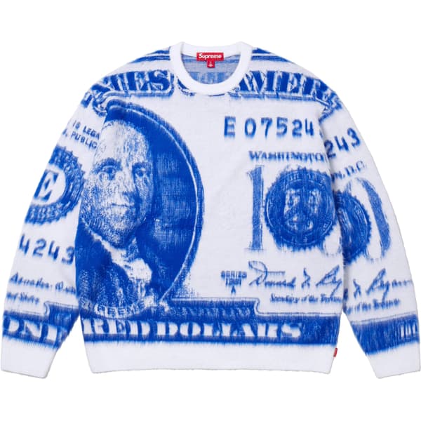 Supreme Money Sweater - White (front)