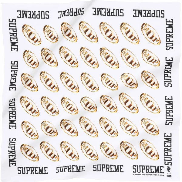 Supreme M.O.P. Bandana - White (front)