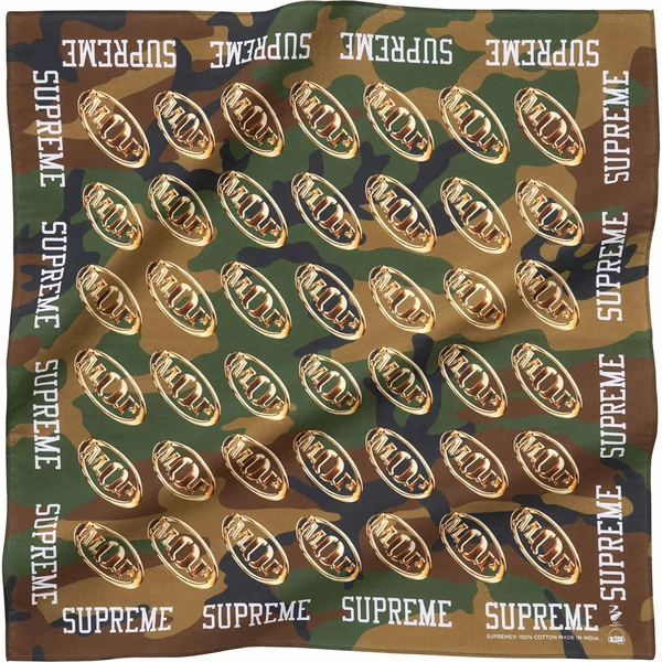 Supreme M.O.P. Bandana - Woodland Camo (front)