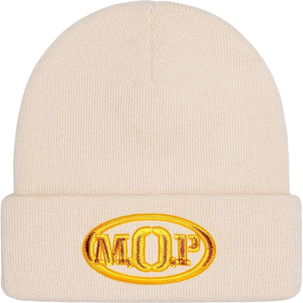 Supreme M.O.P. Beanie - Natural (front)
