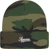 Supreme M.O.P. Beanie - Woodland Camo (front)