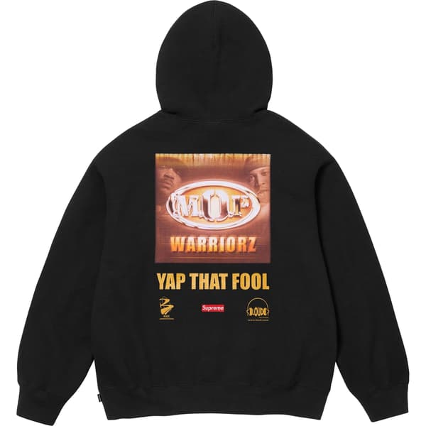 Supreme M.O.P. Hooded Sweatshirt - Black (front)
