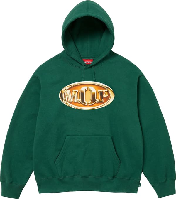 Supreme M.O.P. Hooded Sweatshirt - Dark Green (front)