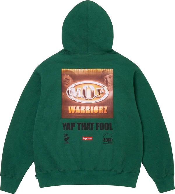 Supreme M.O.P. Hooded Sweatshirt - Dark Green (front)