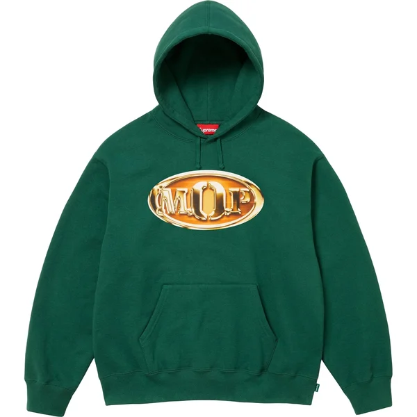 Supreme M.O.P. Hooded Sweatshirt - Dark Green (front)