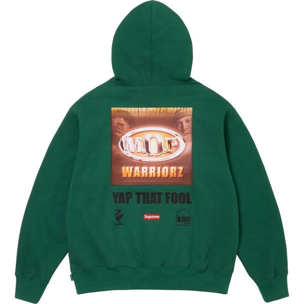 Supreme M.O.P. Hooded Sweatshirt - Dark Green (front)