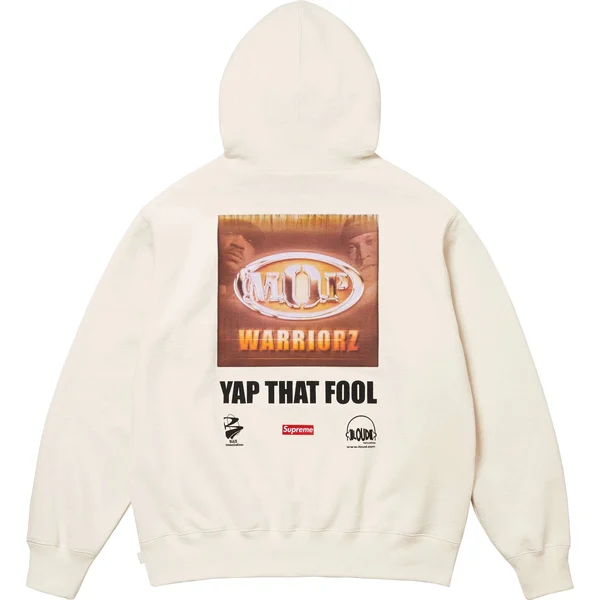Supreme M.O.P. Hooded Sweatshirt - Natural (front)