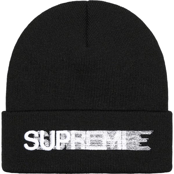 Supreme Motion Logo Beanie - Black (front)