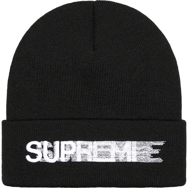 Supreme Motion Logo Beanie - Black (front)