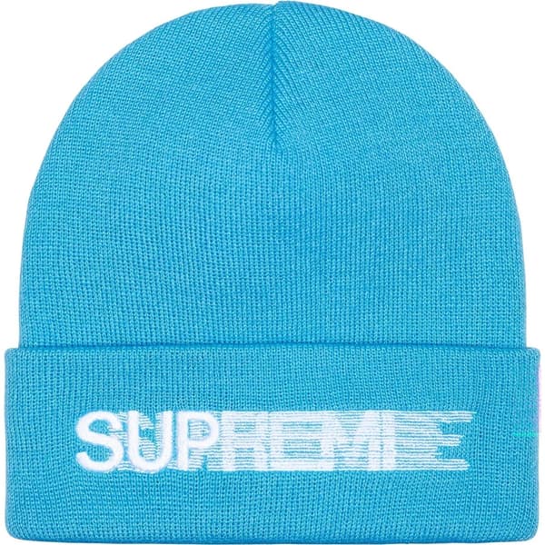 Supreme Motion Logo Beanie - Bright Blue (front)