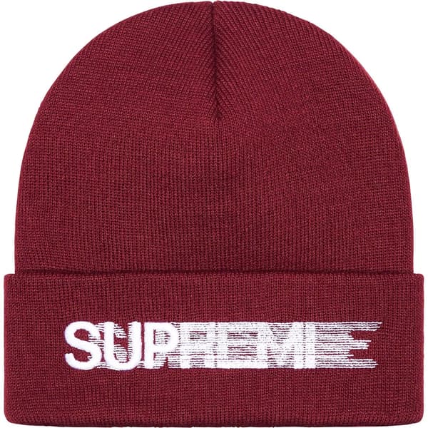 Supreme Motion Logo Beanie - Burgundy (front)