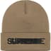 Supreme Motion Logo Beanie - Taupe (front)