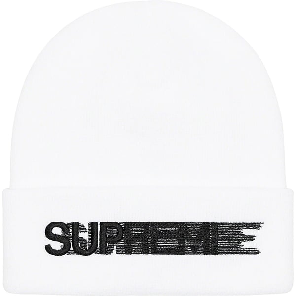 Supreme Motion Logo Beanie - White (front)