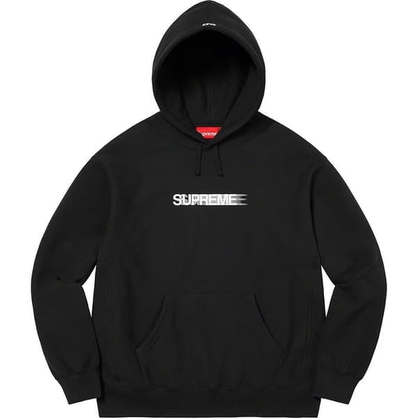 Supreme Motion Logo Hooded Sweatshirt - Black (front)