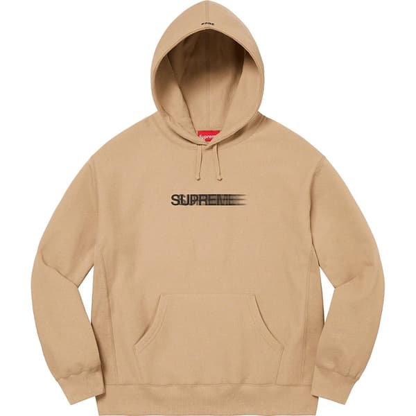 Supreme Motion Logo Hooded Sweatshirt - Dark Tan (front)