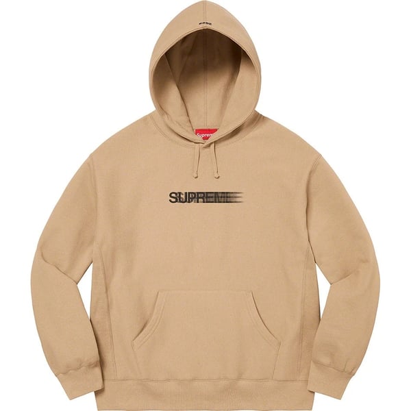 Supreme Motion Logo Hooded Sweatshirt - Dark Tan (front)