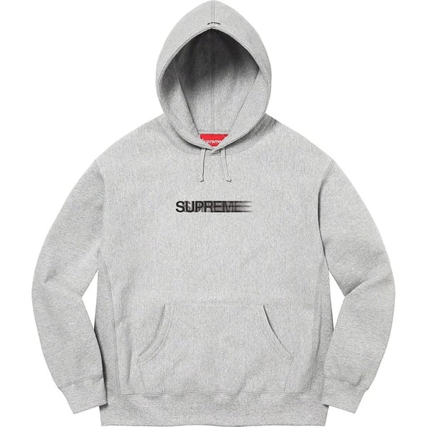 Supreme Motion Logo Hooded Sweatshirt - Heather Grey (front)