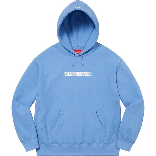 Supreme Motion Logo Hooded Sweatshirt - Light Blue (front)