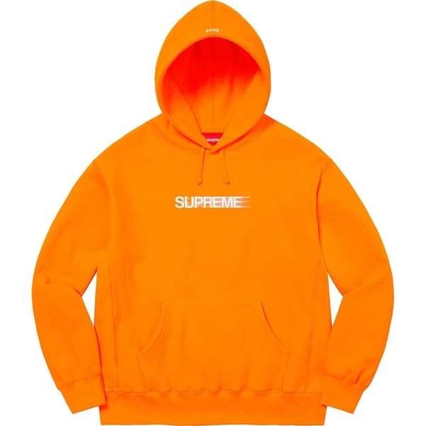 Supreme Motion Logo Hooded Sweatshirt - Orange (front)