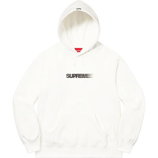 Supreme Motion Logo Hooded Sweatshirt - White (front)