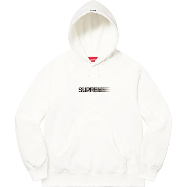 Supreme Motion Logo Hooded Sweatshirt - White (front)