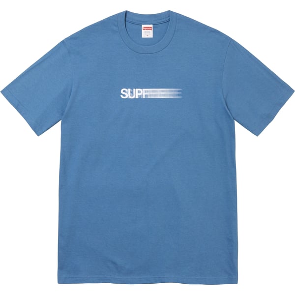 Supreme Motion Logo Tee - Faded Blue (front)