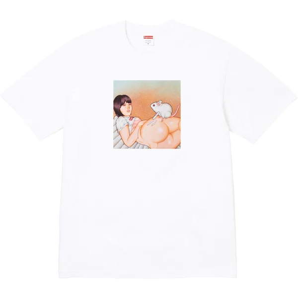 Supreme Mouse Tee - White (front)