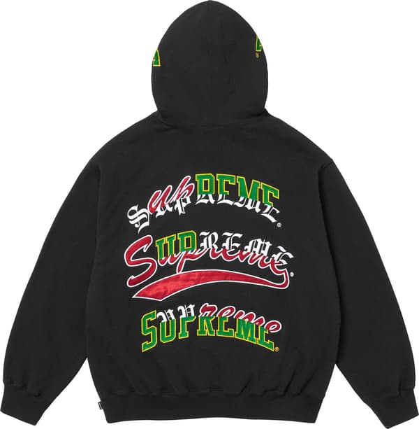 Supreme Multi Logos Hooded Sweatshirt - Black (front)
